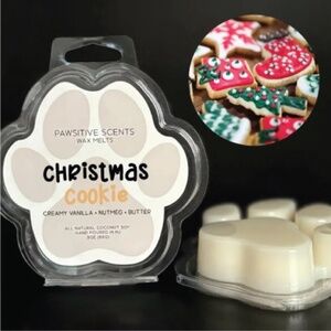 Paw Print Wax Melt/Christmas Cookie Scent/Coconut Soy Wax/100% Vegan